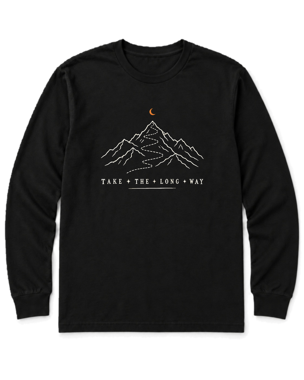 Take the Long Way Long Sleeve Shirt - Black