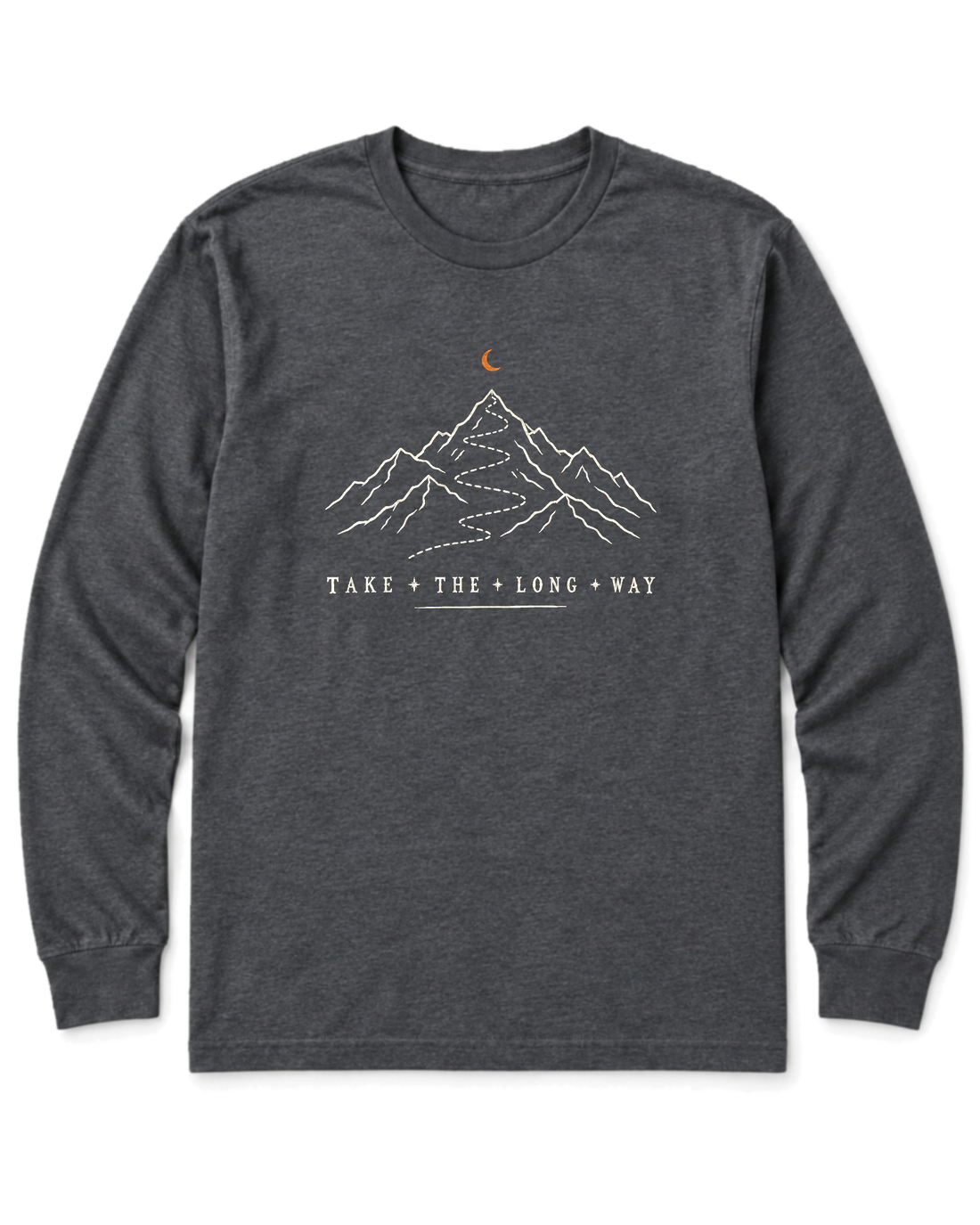 Take the Long Way Long Sleeve Shirt - Dark Heather