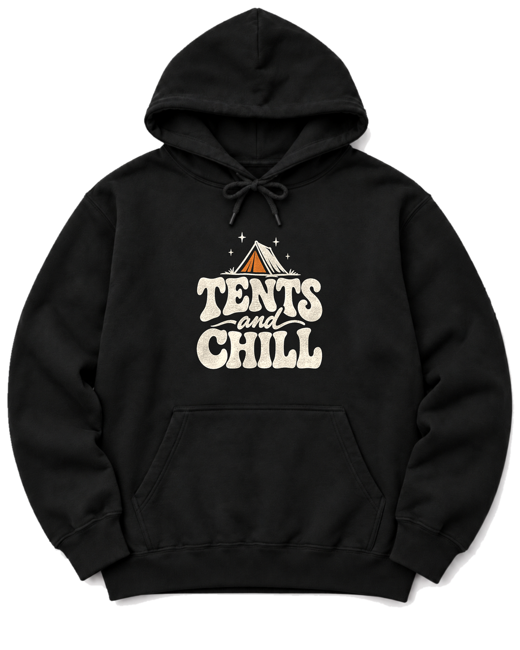 Tents and Chill Hoodie - Black