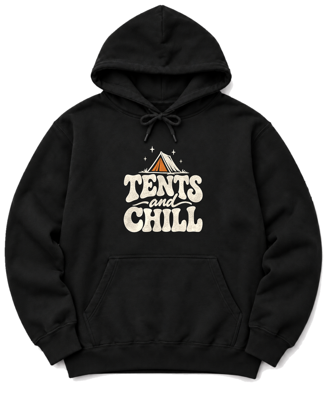 Tents and Chill Hoodie - Black