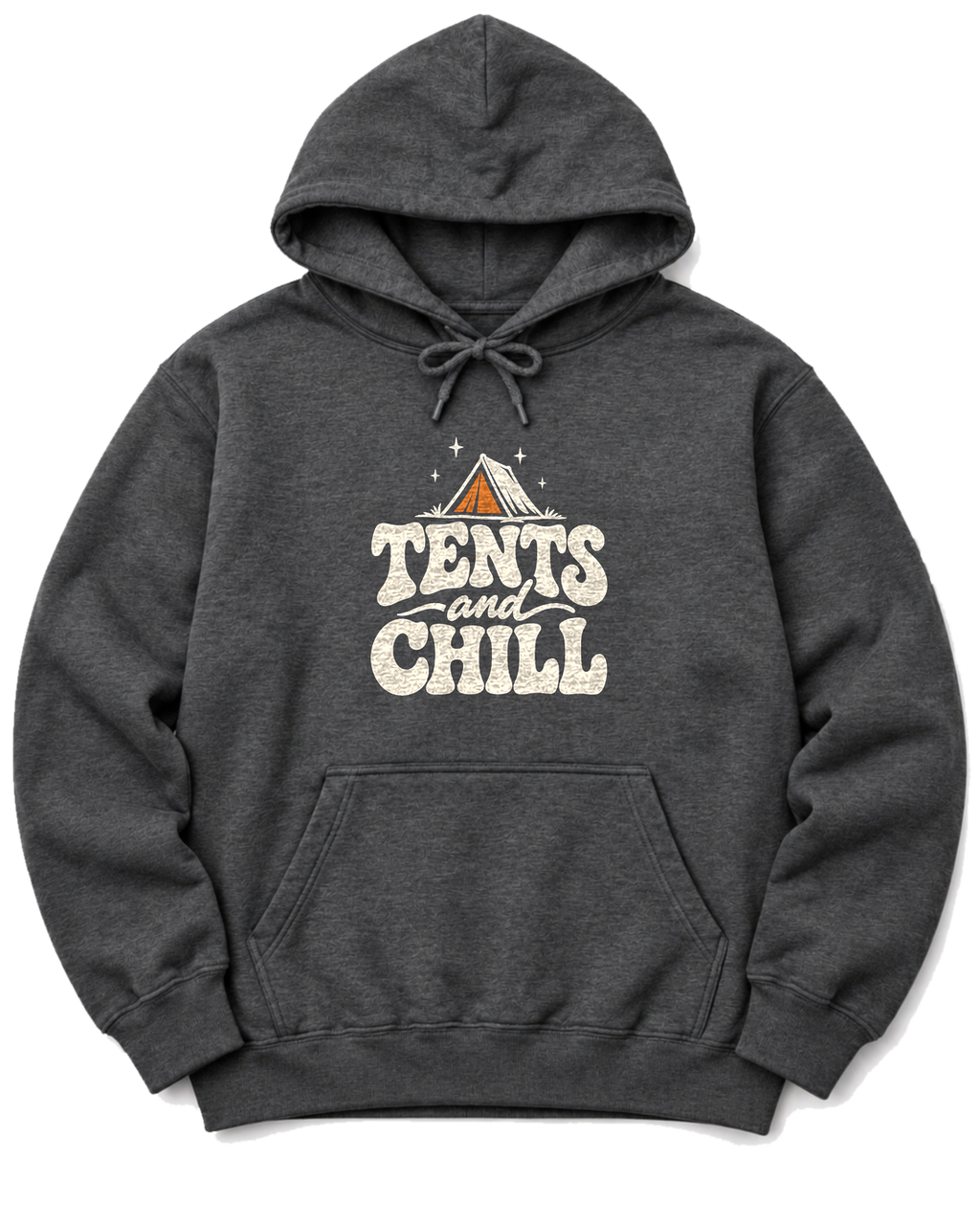 Tents and Chill Hoodie - Dark Heather