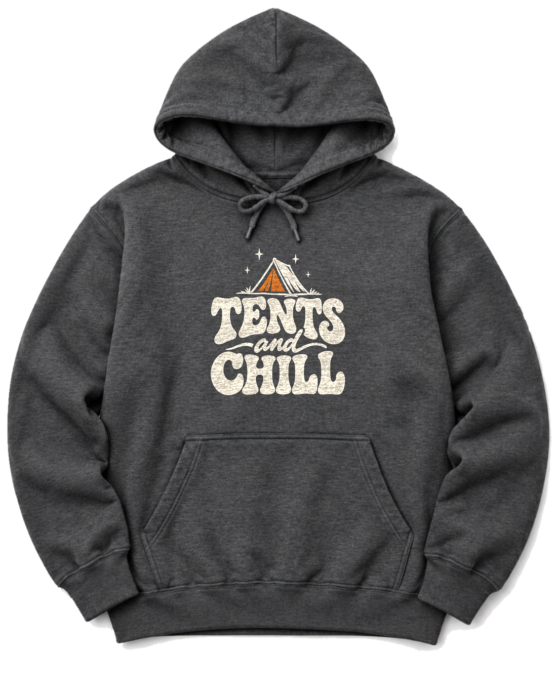 Tents and Chill Hoodie - Dark Heather