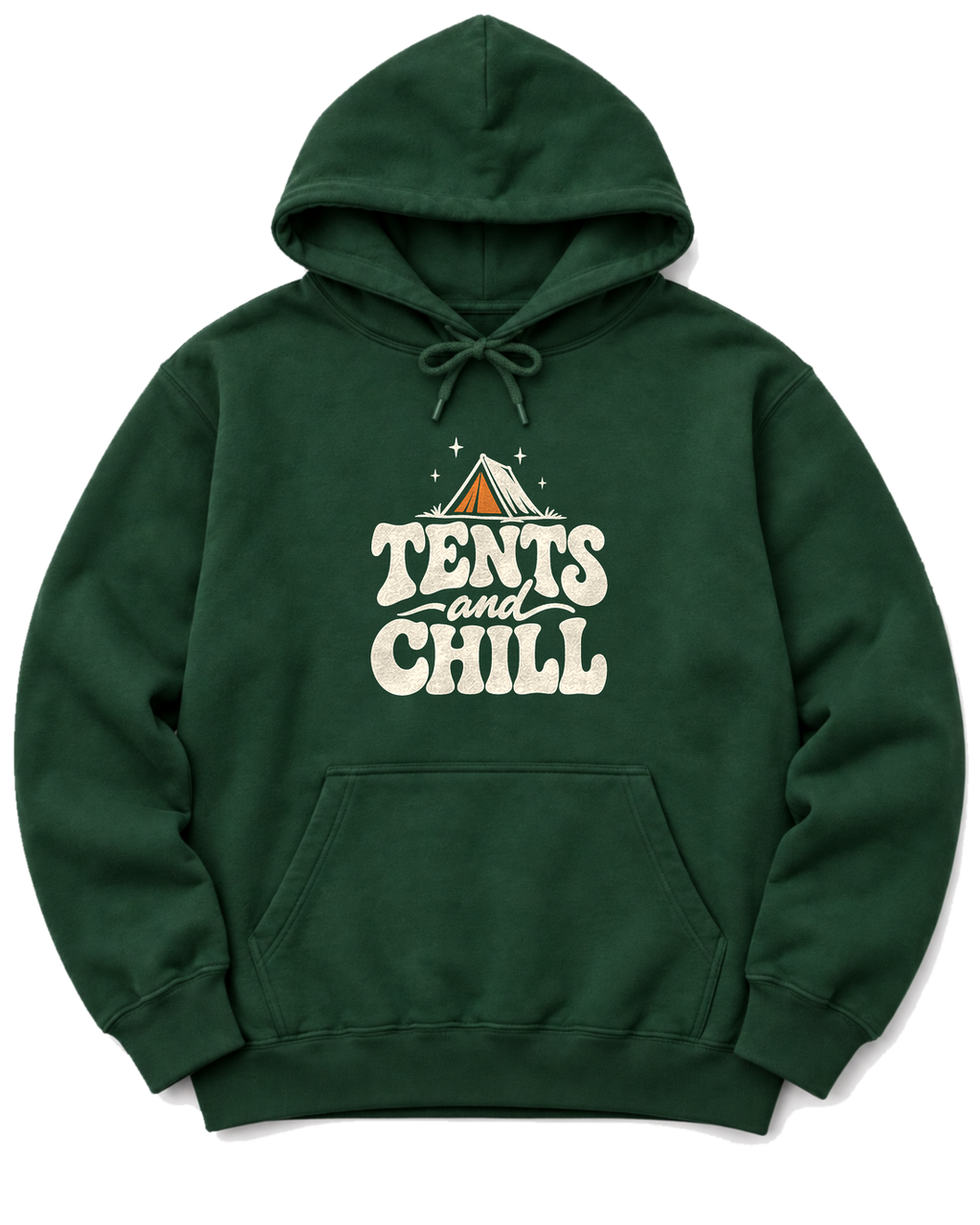 Tents and Chill Hoodie - Forest Green