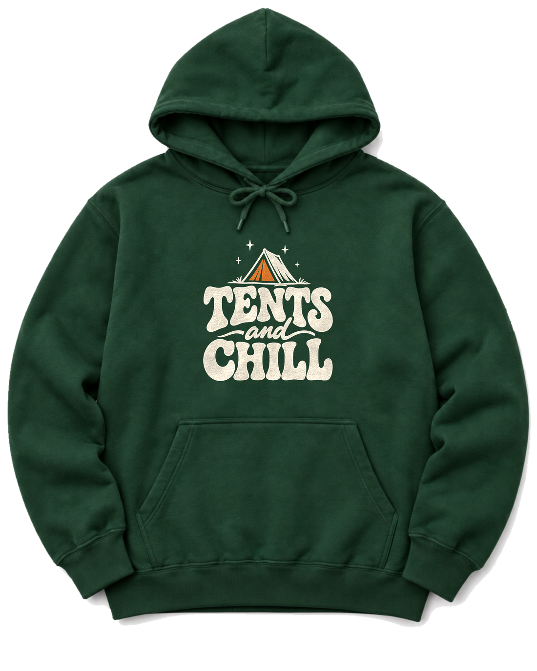 Tents and Chill Hoodie - Forest Green
