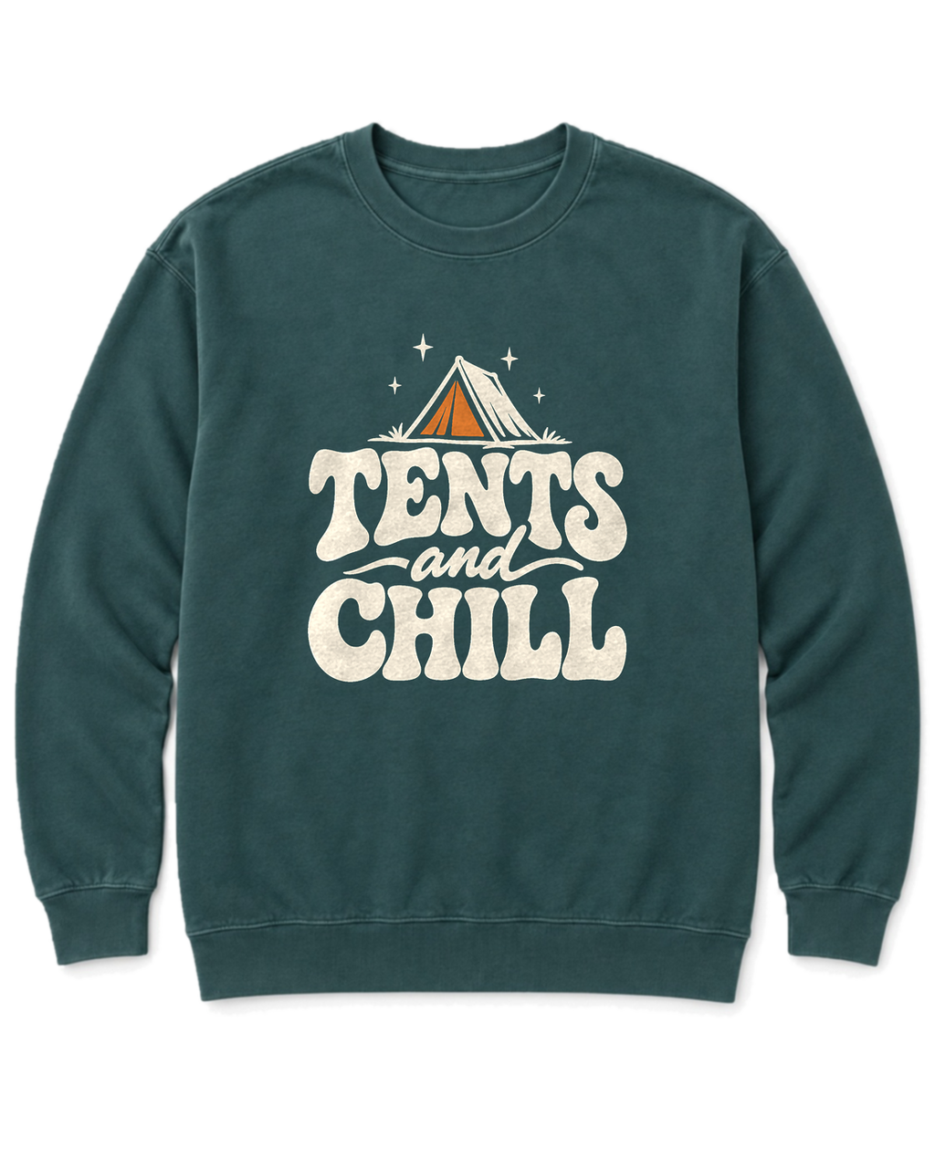Tents and Chill Sweatshirt - Blue Spruce