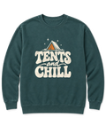 Tents and Chill Sweatshirt - Blue Spruce