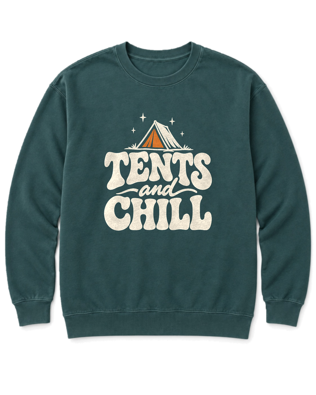 Tents and Chill Sweatshirt - Blue Spruce