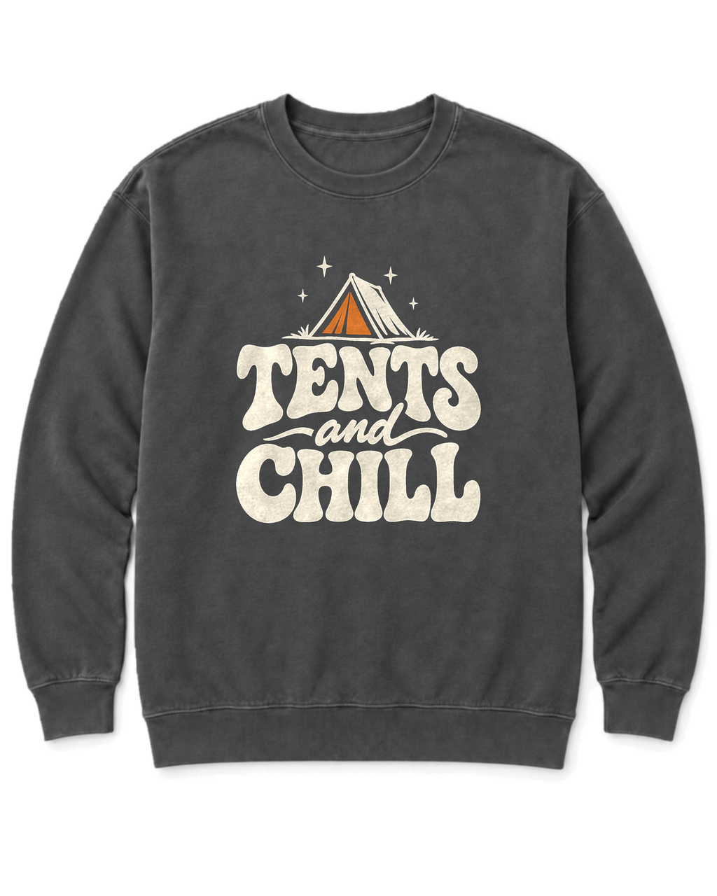 Tents and Chill Sweatshirt - Pepper