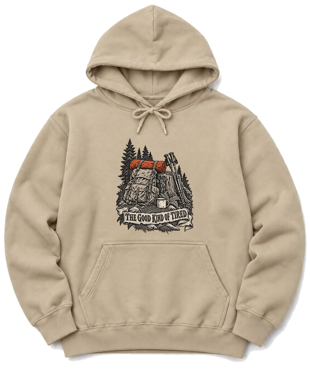 The Good Kind of Tired Hoodie - Sand