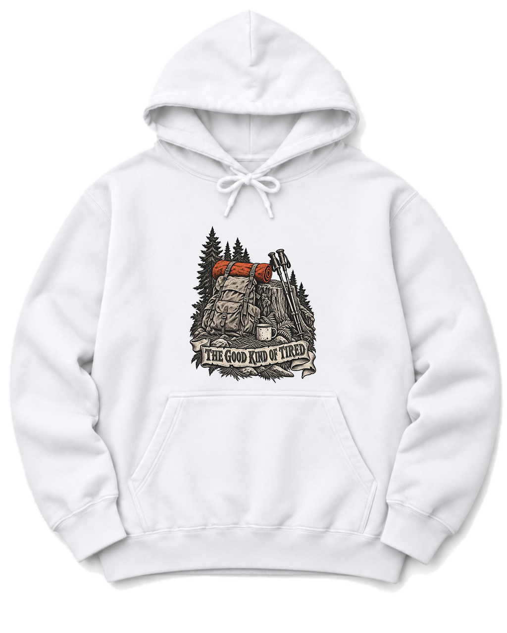 The Good Kind of Tired Hoodie - White
