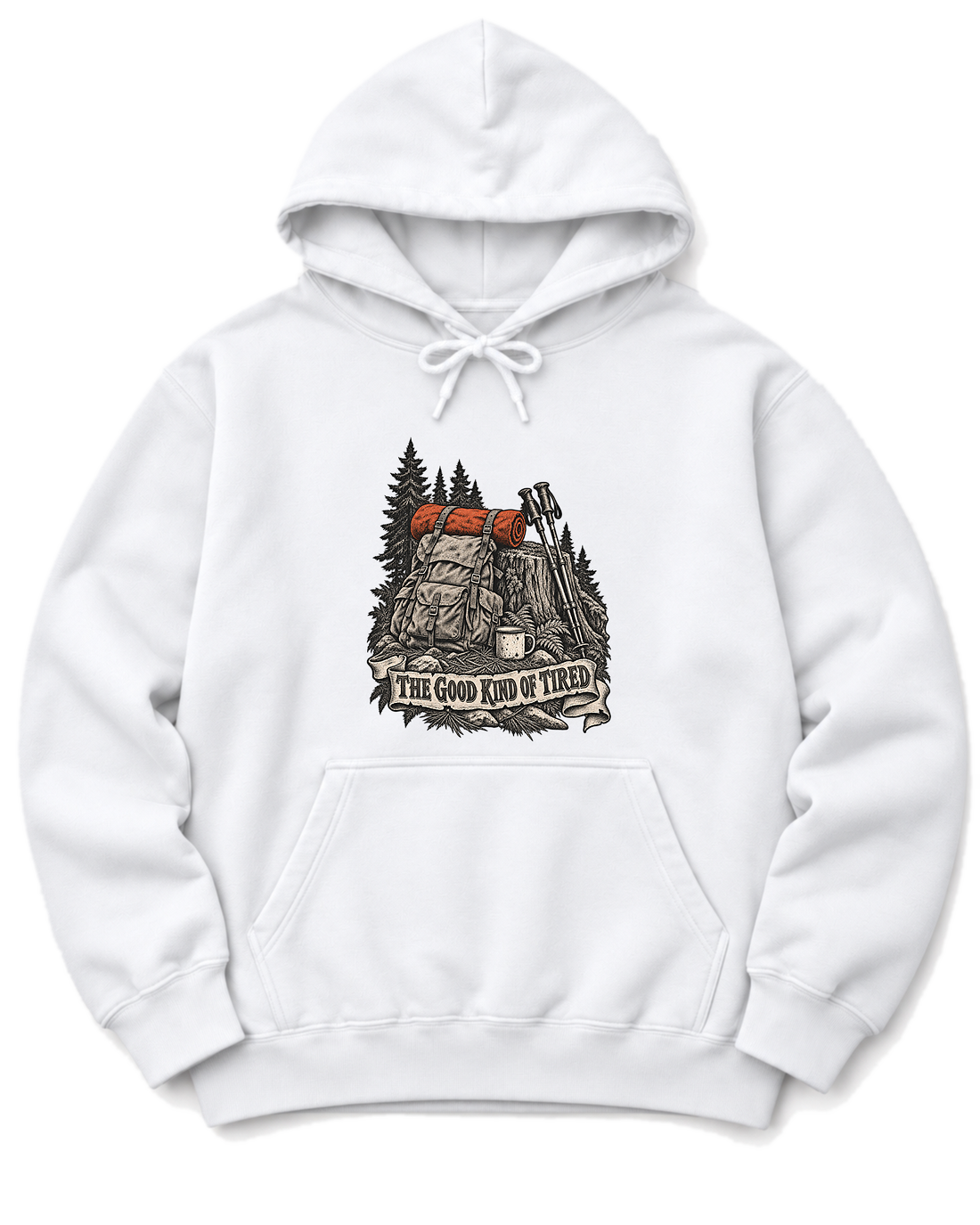 The Good Kind of Tired Hoodie - White