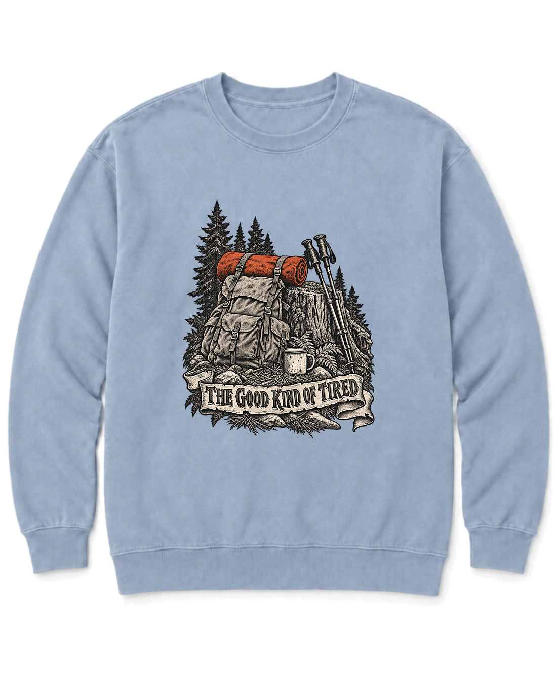 The Good Kind of Tired Sweatshirt - Chambray