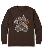 Topo Bear Paw Long Sleeve Shirt - Dark Chocolate