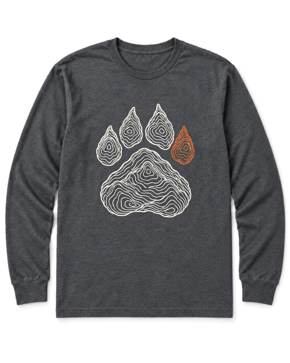 Topo Bear Paw Long Sleeve Shirt - Dark Heather