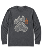 Topo Bear Paw Long Sleeve Shirt - Dark Heather