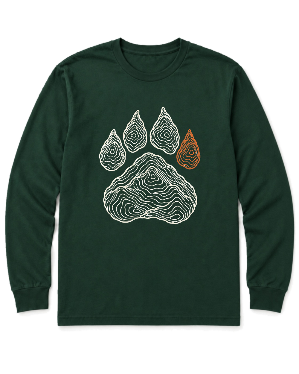 Topo Bear Paw Long Sleeve Shirt - Forest Green
