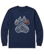 Topo Bear Paw Long Sleeve Shirt - Navy