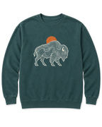 Topo Bison Sweatshirt - Blue Spruce