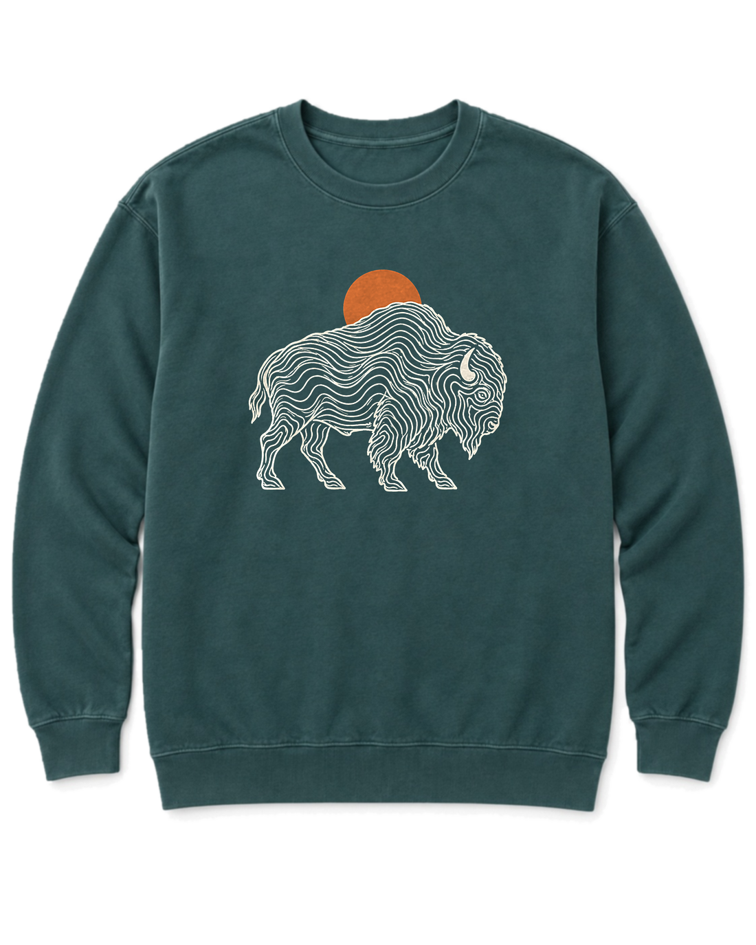 Topo Bison Sweatshirt - Blue Spruce