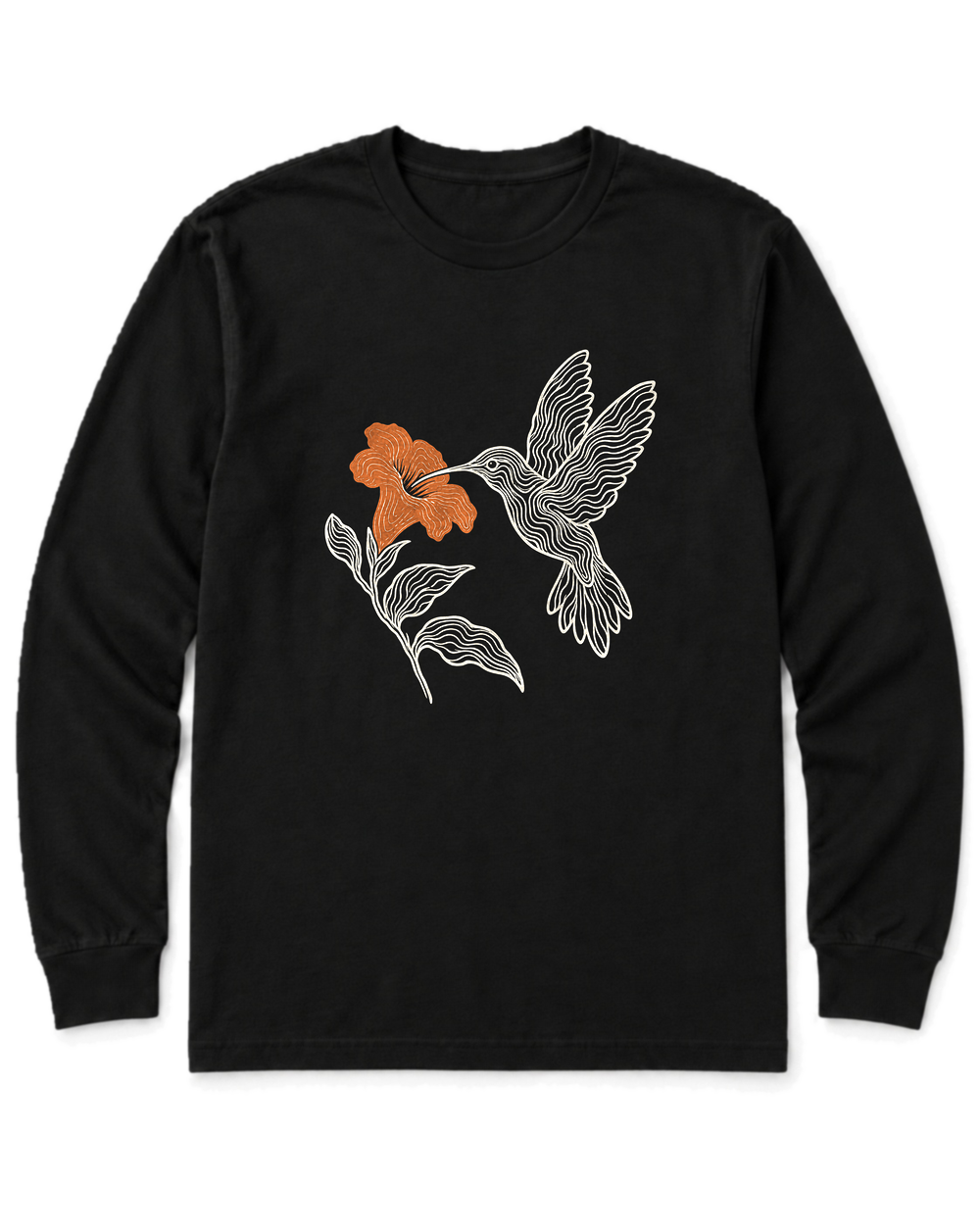 Topo Hummingbird Long Sleeve Shirt - Black