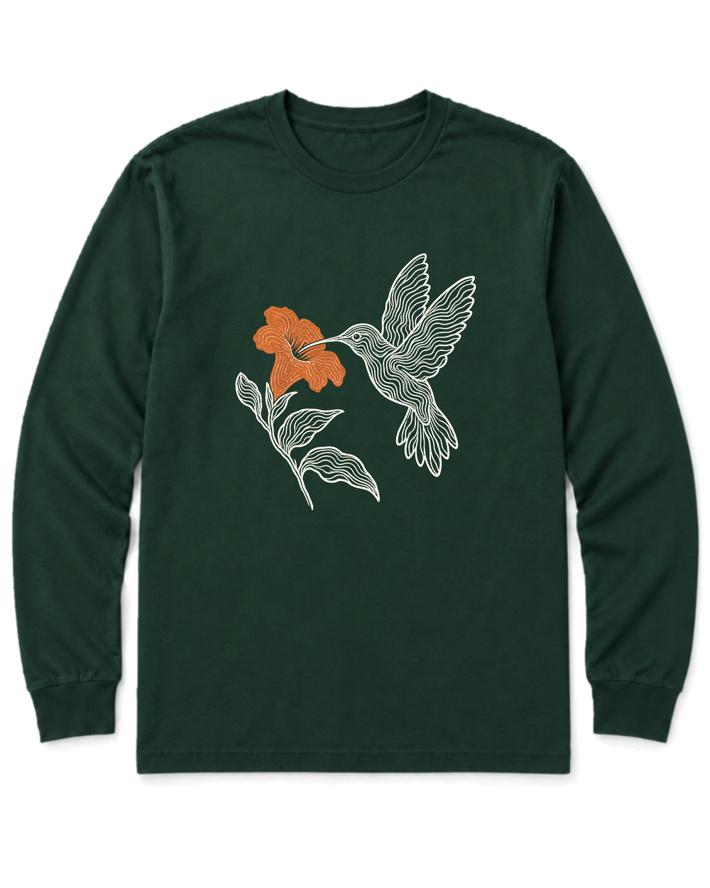 Topo Hummingbird Long Sleeve Shirt - Forest Green