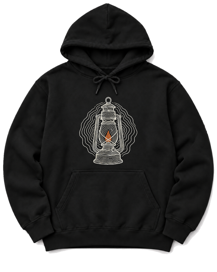 Topo Lantern Hoodie - Black