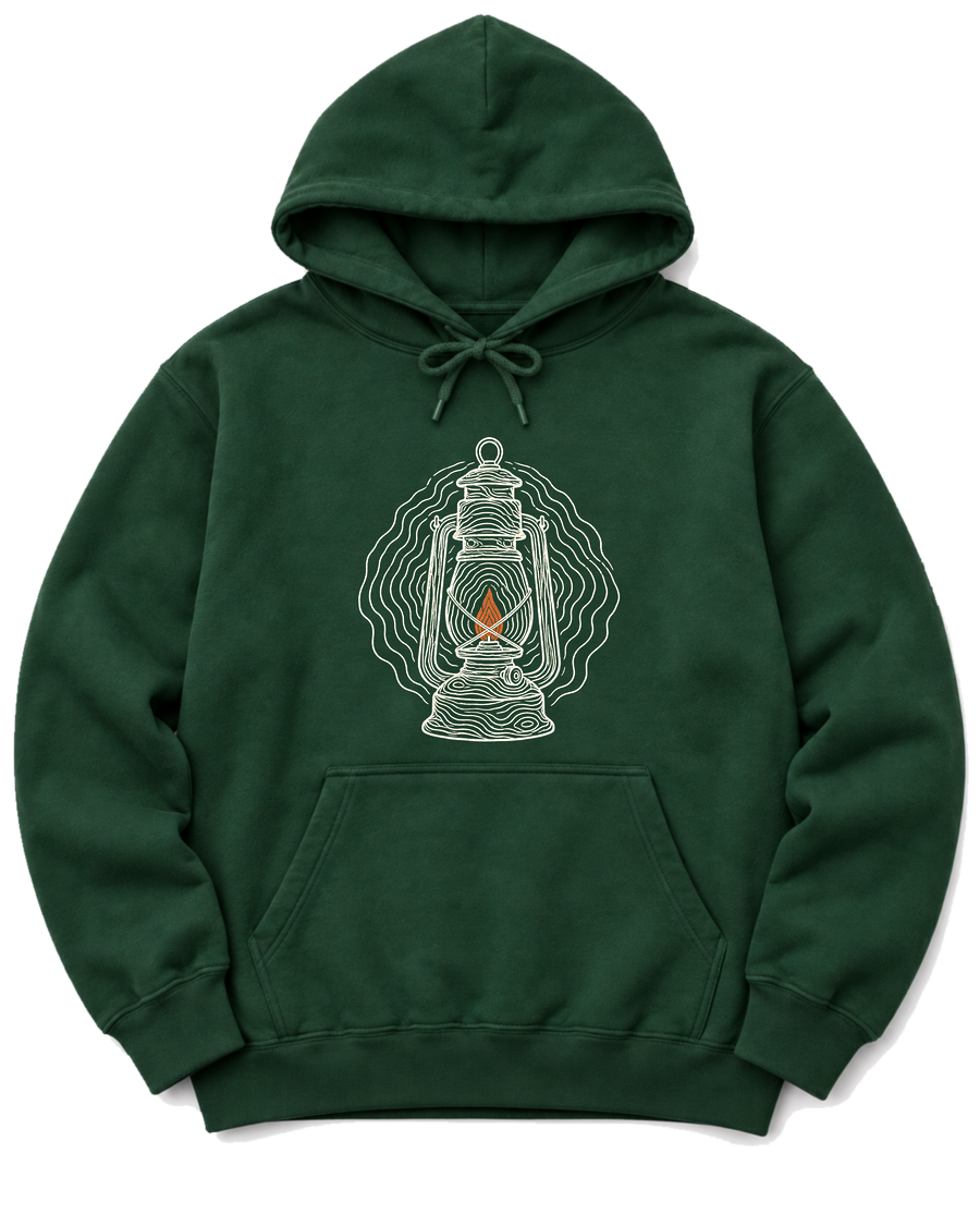 Topo Lantern Hoodie - Forest Green