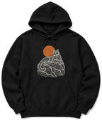 Topo Mountain Lion Hoodie - Black