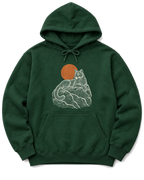Topo Mountain Lion Hoodie - Forest Green