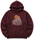 Topo Mountain Lion Hoodie - Maroon