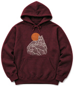 Topo Mountain Lion Hoodie - Maroon