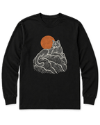 Topo Mountain Lion Long Sleeve Shirt - Black