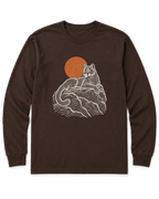 Topo Mountain Lion Long Sleeve Shirt - Dark Chocolate