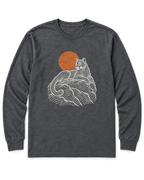 Topo Mountain Lion Long Sleeve Shirt - Dark Heather