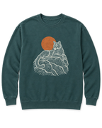 Topo Mountain Lion Sweatshirt - Blue Spruce