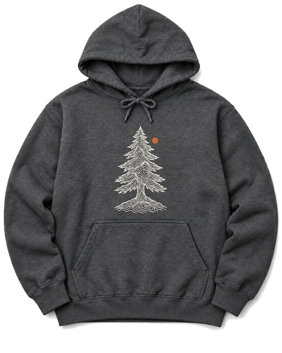 Topo Pine Hoodie - Dark Heather