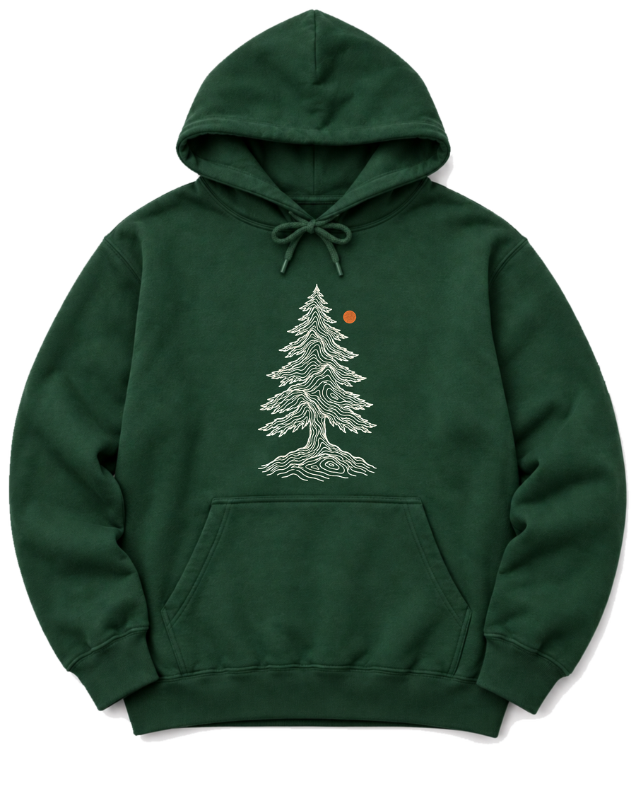 Topo Pine Hoodie - Forest Green