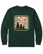 Topo Pines Long Sleeve Shirt - Forest Green
