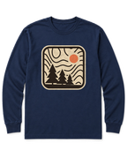 Topo Pines Long Sleeve Shirt - Navy