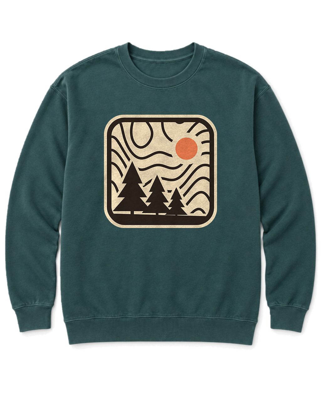 Topo Pines Sweatshirt - Blue Spruce