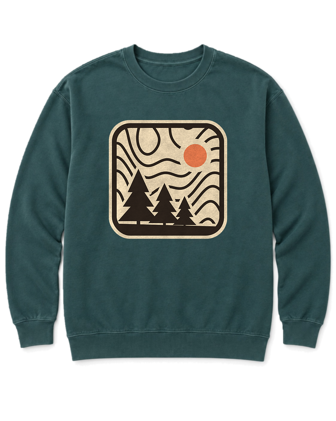 Topo Pines Sweatshirt - Blue Spruce