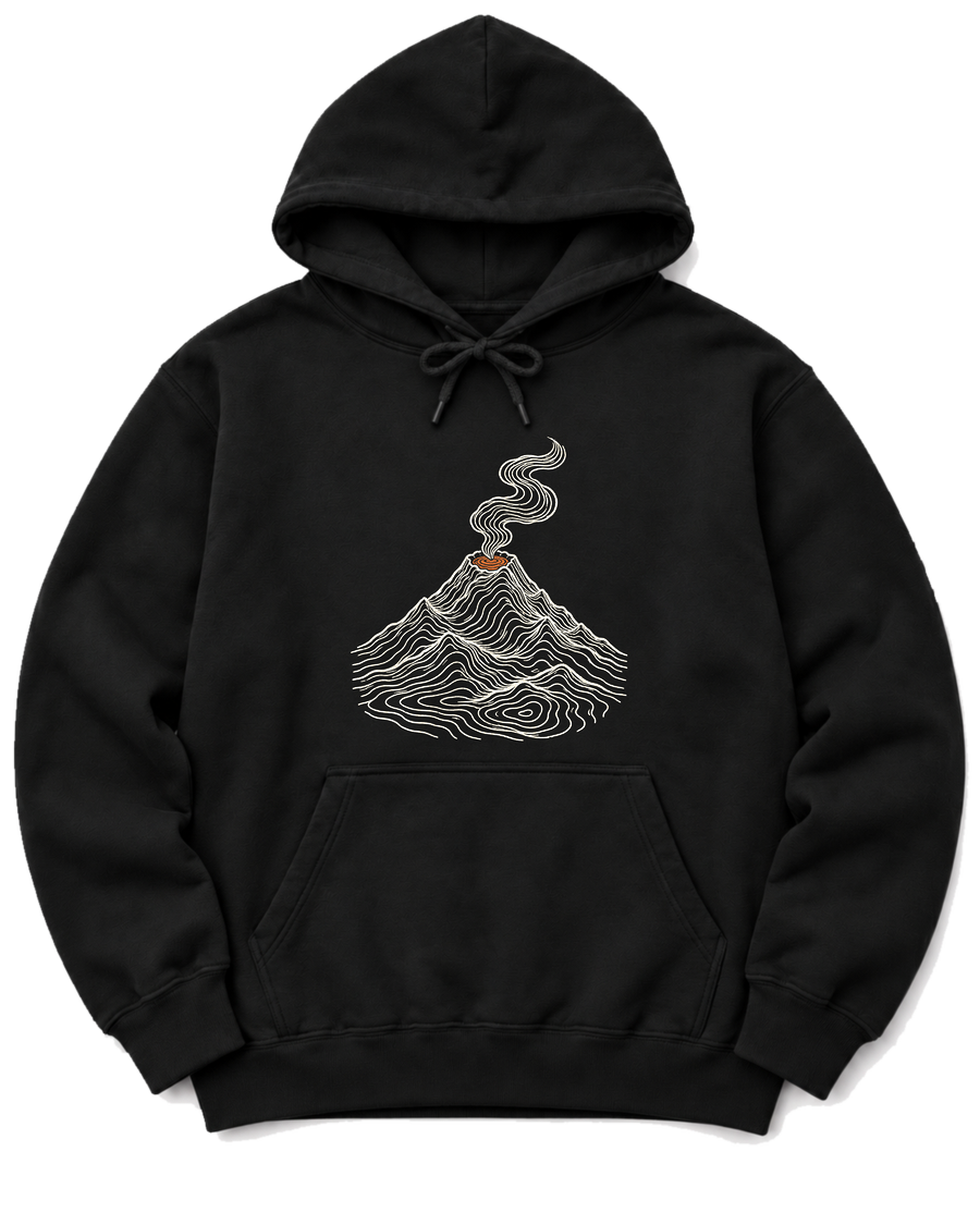 Topo Volcano Hoodie - Black