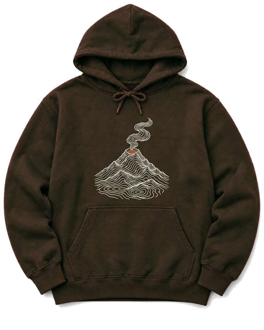 Topo Volcano Hoodie - Dark Chocolate