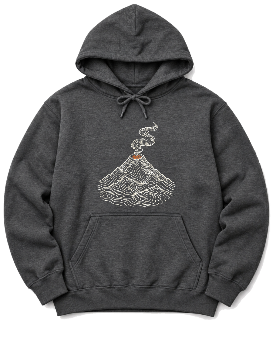 Topo Volcano Hoodie - Dark Heather
