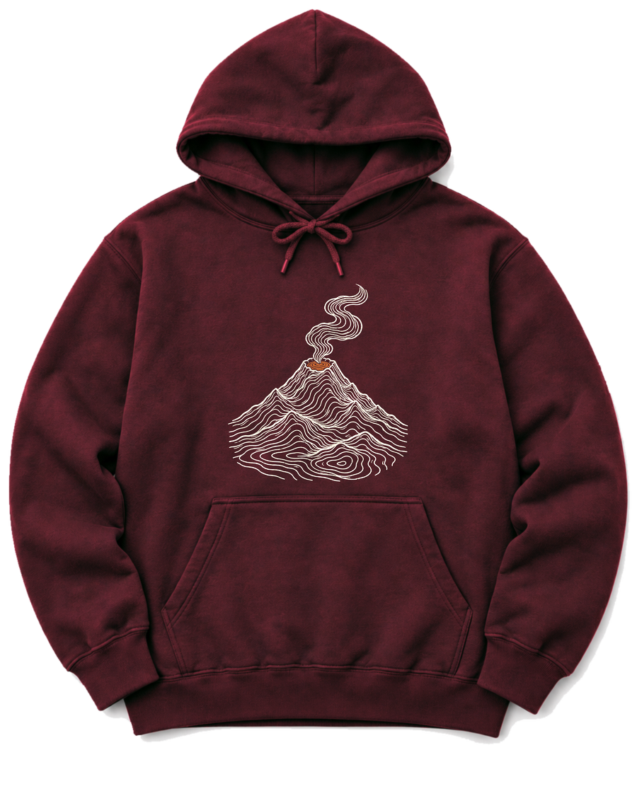 Topo Volcano Hoodie - Maroon