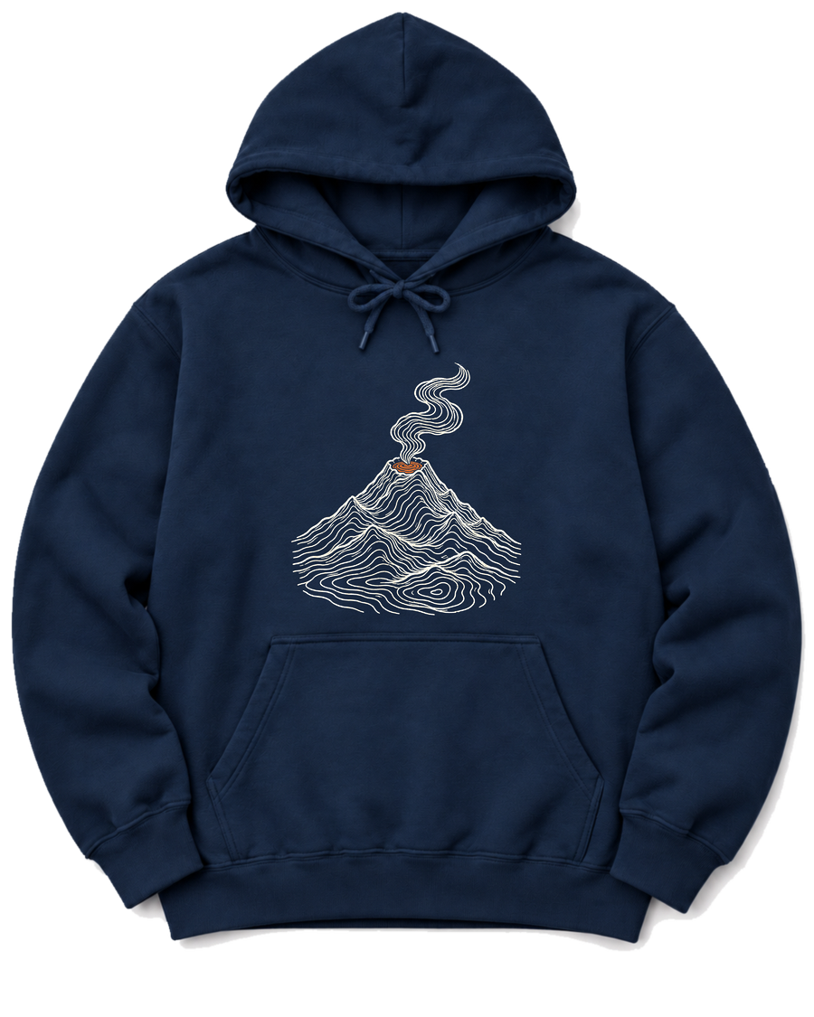 Topo Volcano Hoodie - Navy