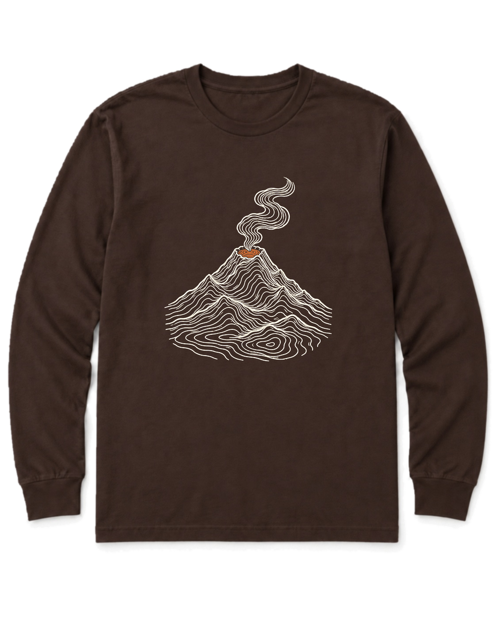 Topo Volcano Long Sleeve Shirt - Dark Chocolate