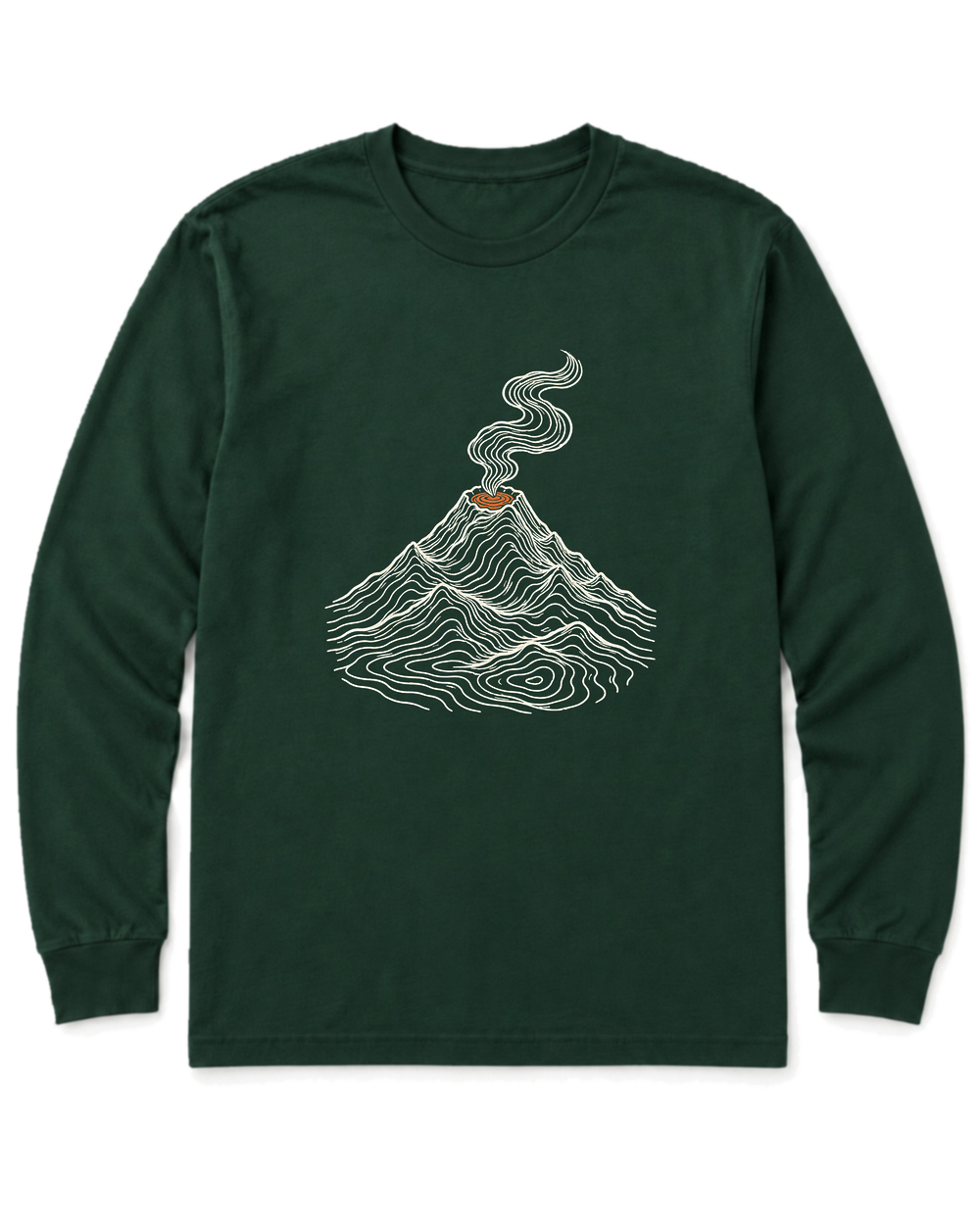 Topo Volcano Long Sleeve Shirt - Forest Green