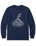 Topo Volcano Long Sleeve Shirt - Navy