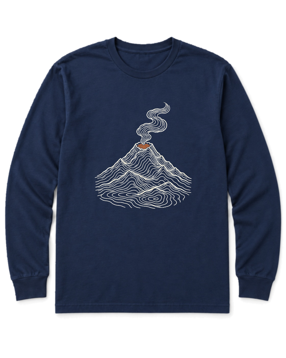 Topo Volcano Long Sleeve Shirt - Navy